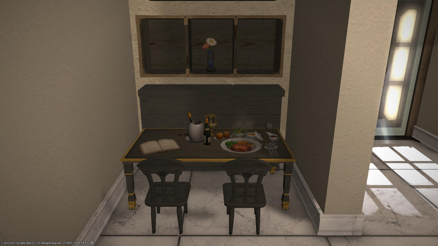 Bayfront house dining space